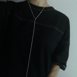 -long ball  chain necklace- サージカルステンレス　チェーンネックレス　チェーンブレスレット 8枚目の画像