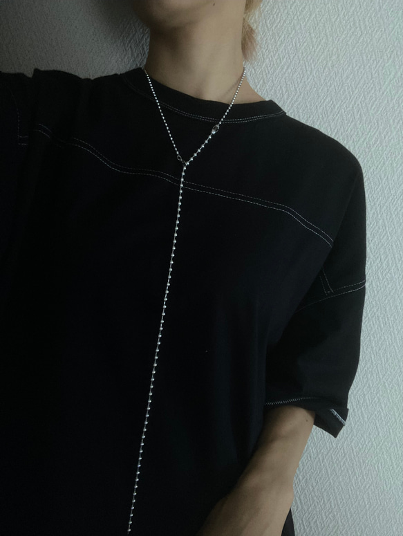 -long ball  chain necklace- サージカルステンレス　チェーンネックレス　チェーンブレスレット 8枚目の画像