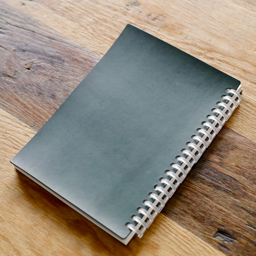 名入れ リングレザーノート（A5） ターコイズ （ルーズリーフタイプ