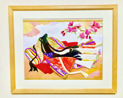 100%正規品 十二単衣 壁掛けラック・ウォールシェルフ 額入り 風雅美人絵巻 その他