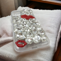 送料無料 ブリング ラインストーン ダイヤモンド iPhone 全機種対応 Samsung ケース クリア スマホケース 7枚目の画像