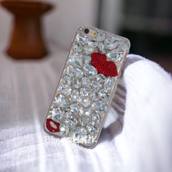 送料無料 ブリング ラインストーン ダイヤモンド iPhone 全機種対応 Samsung ケース クリア スマホケース 3枚目の画像