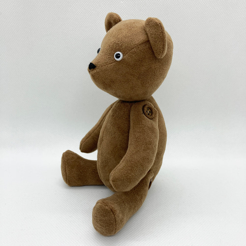 茶色のスウェード生地のくまのぬいぐるみ ぬいぐるみ イチカ 通販