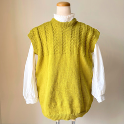 手編みのセーター2 メリノウール100% 4枚目の画像