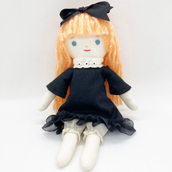 布人形 ブラックワンピースの女の子 身長20．5cm その他人形 
