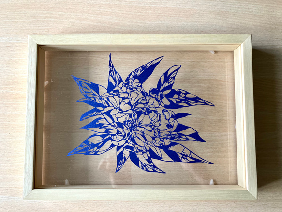 抽象画 花の絵画 A4サイズ フレーム付き 抽象画 花の絵画 A4サイズ フレーム付き
