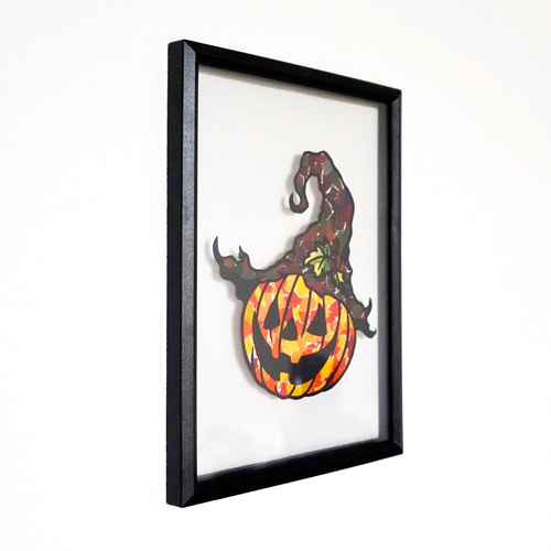 切り絵×ちぎり絵】pump-kin -ﾊﾛｳｨﾝｰ 原画アート【額あり