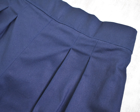 美麗的成人褲子 ♪ 棉斜紋彈力寬鬆褲海軍藍 第7張的照片
