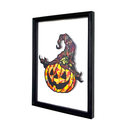 2000円オフ/【ちぎり絵×切り絵】原画アート 『Hallo-ween（ハロウィン