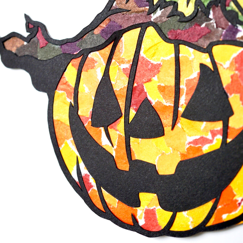 2000円オフ/【ちぎり絵×切り絵】原画アート 『Hallo-ween（ハロウィン