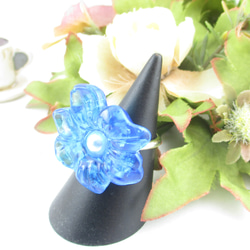 蒼く憂うクォーツの華は、とっても今お腹が空いています。♪(創作リング)SR828 1枚目の画像