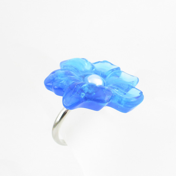 蒼く憂うクォーツの華は、とっても今お腹が空いています。♪(創作リング)SR828 3枚目の画像