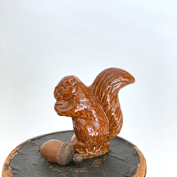 リスの置きもの squirrel figure 陶器のリス　動物　どんぐり イギリスアンティーク　ギフト　プレゼント 4枚目の画像