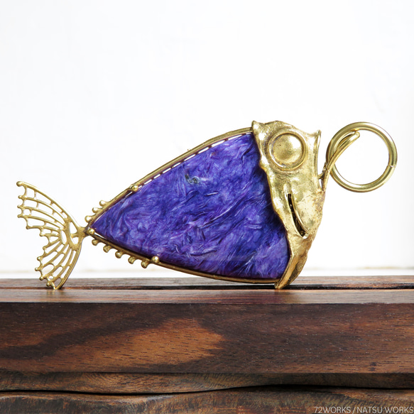 チャロアイト フィッシュ チャーム / Charoite Fish charms 1枚目の画像