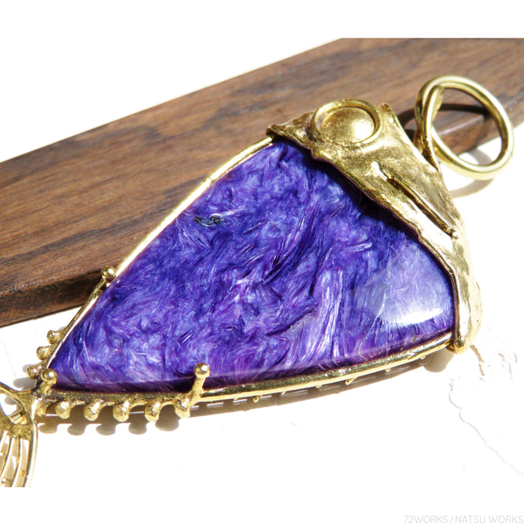 チャロアイト フィッシュ チャーム / Charoite Fish charms 3枚目の画像