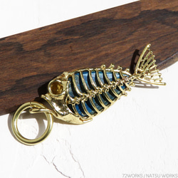 アズライト フィッシュ チャーム / Azurite Fish charms s 2枚目の画像