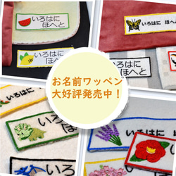 サイズ変更対応☆   やさしい色刺繍のお名前ワッペン 11枚目の画像