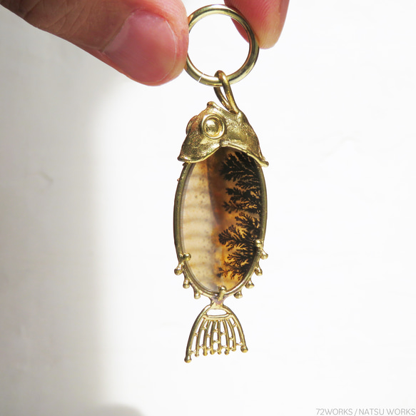 デンドリティックアゲート フィッシュ チャーム / Dendritic Agate Fish charms 4枚目の画像