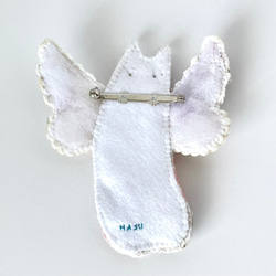 デコレーション chat angel 刺繍ブローチ 5枚目の画像