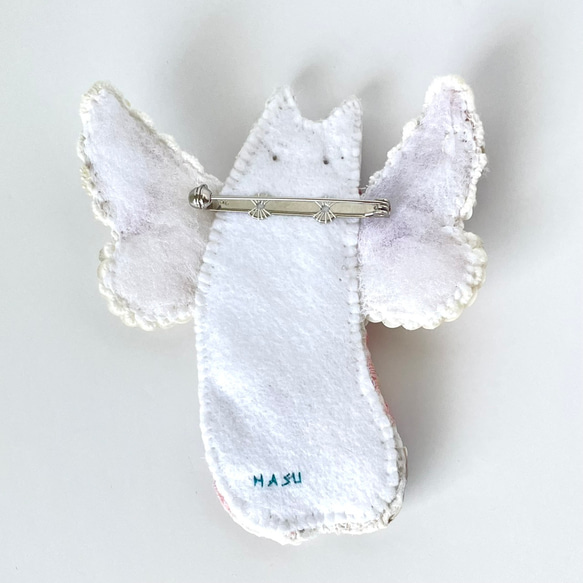 デコレーション chat angel 刺繍ブローチ 5枚目の画像