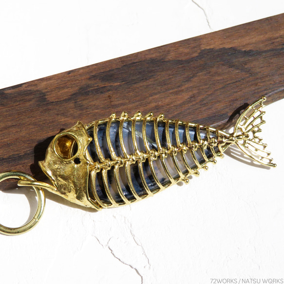 デンドリティックオパール フィッシュ チャーム / Dendritic Opal Fish charms L 2枚目の画像
