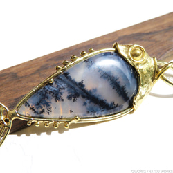 デンドリティックオパール フィッシュ チャーム / Dendritic Opal Fish charms L 3枚目の画像