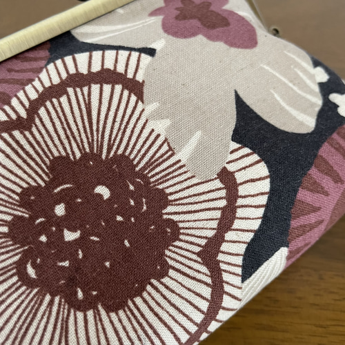 親子がま口財布 レトロ花柄 くすみピンク がま口 makopan 通販