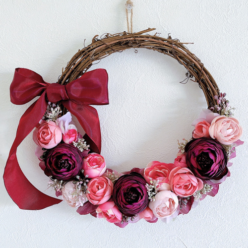 ラナンキュラスのピンクハーフリース ラナンキュラスのピンクハーフリース