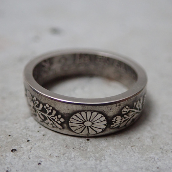 50銭銀貨 コインリング オーダーメイド シルバー 指輪・リング
