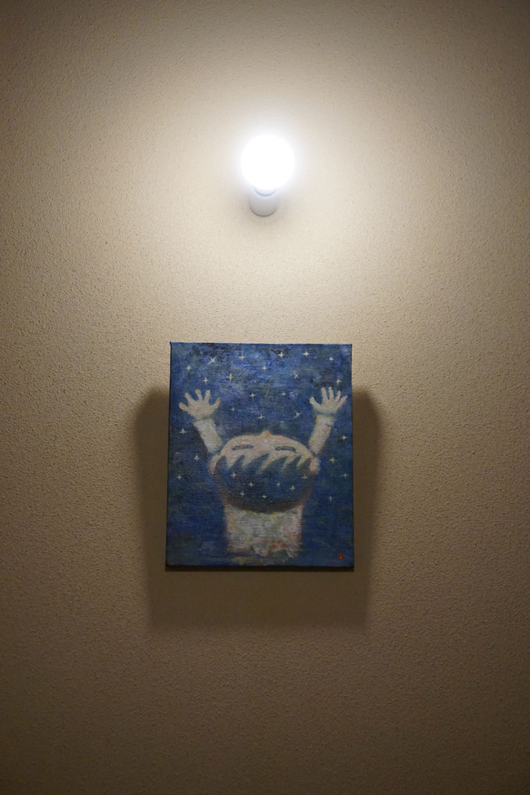 【宇宙のpower】＃原画＃イラスト＃ヒーリングアート＃キャンバス＃絵画＃アクリル＃癒し#子供＃男の子＃星＃夜空 5枚目の画像