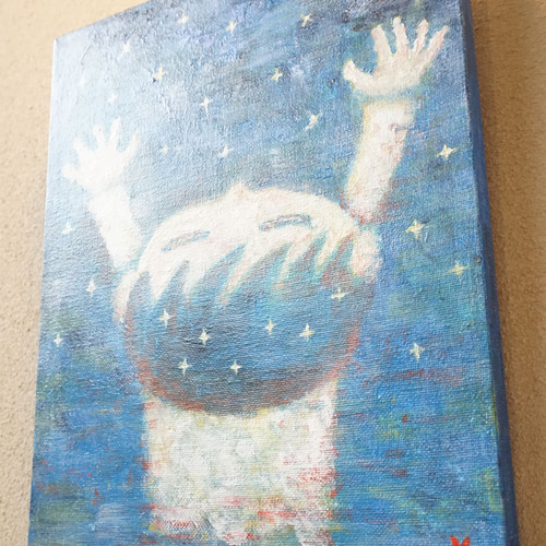 宇宙のpower】＃原画＃イラスト＃ヒーリングアート＃キャンバス