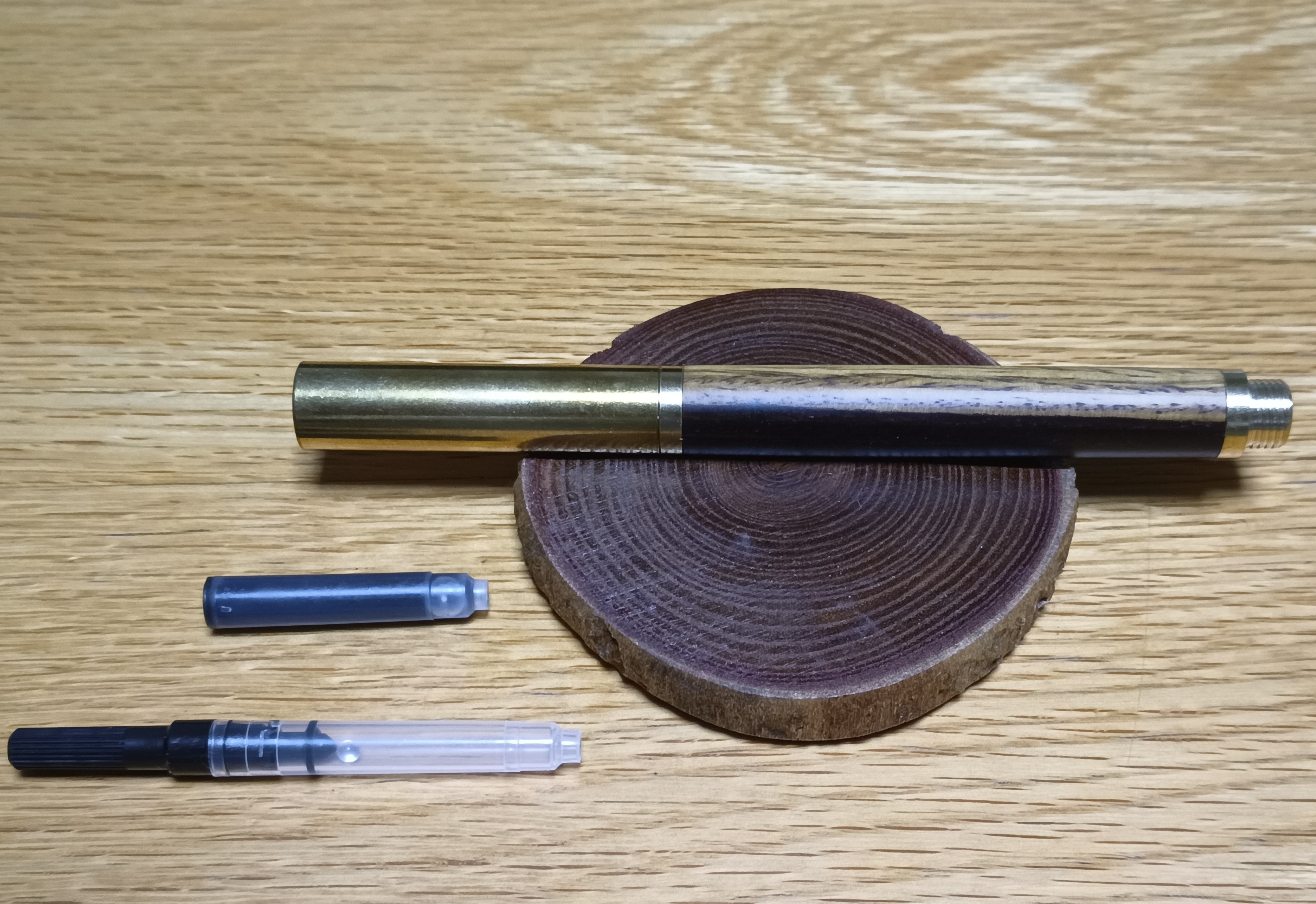 木製ペン　万年筆　ボールペン　インドローズ（インディアンローズ）　ロウタイプ