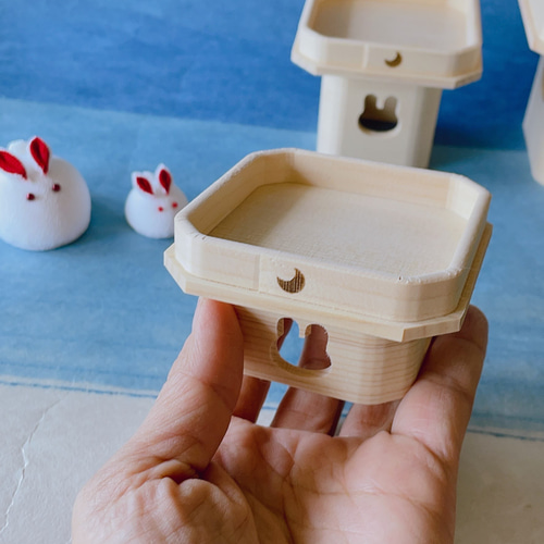 お月見うさぎSANPOO豆サイズ |三方 | 三宝 その他インテリア雑貨