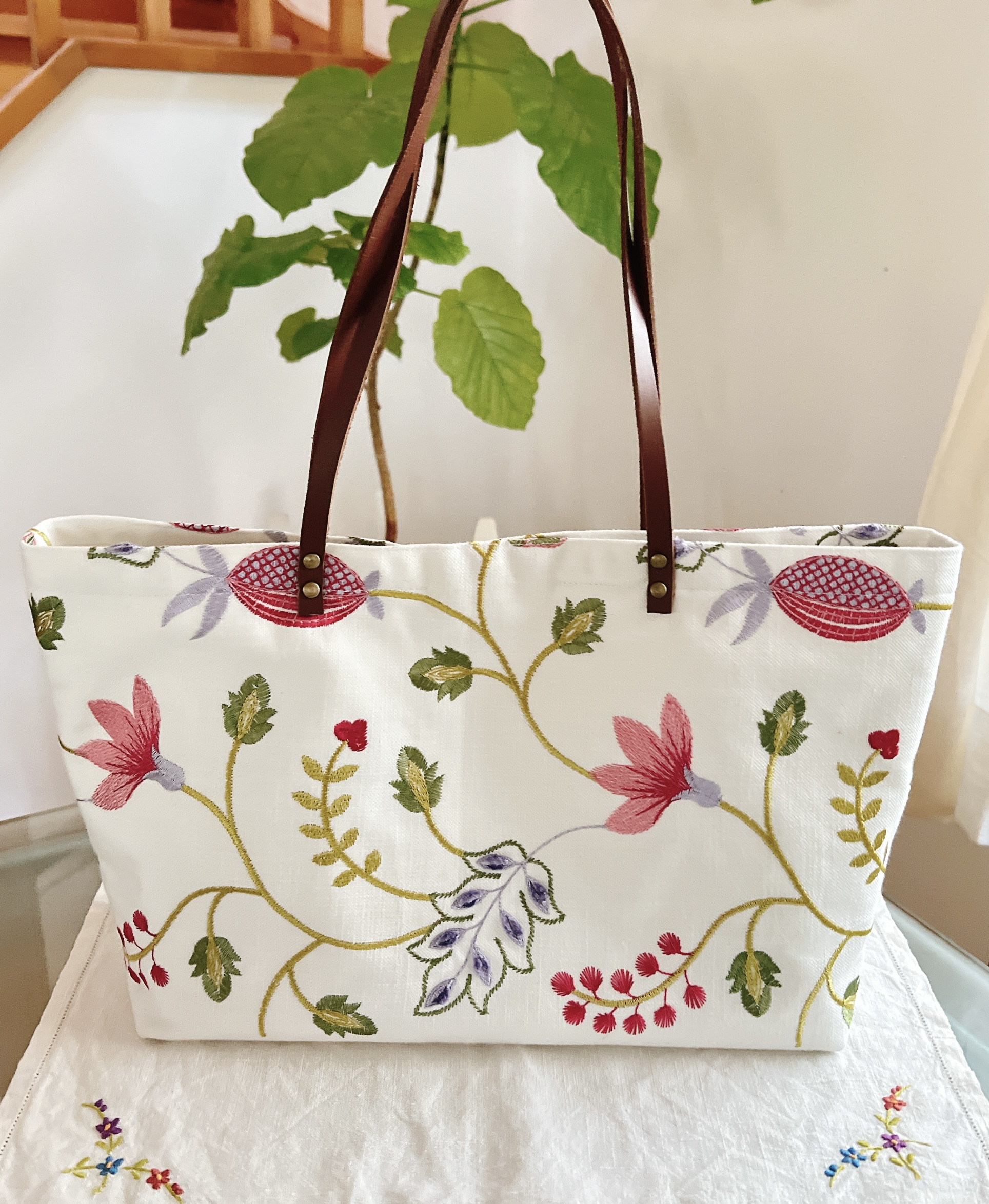 210nouve トートバッグ デザイン刺繍マーケットバッグ