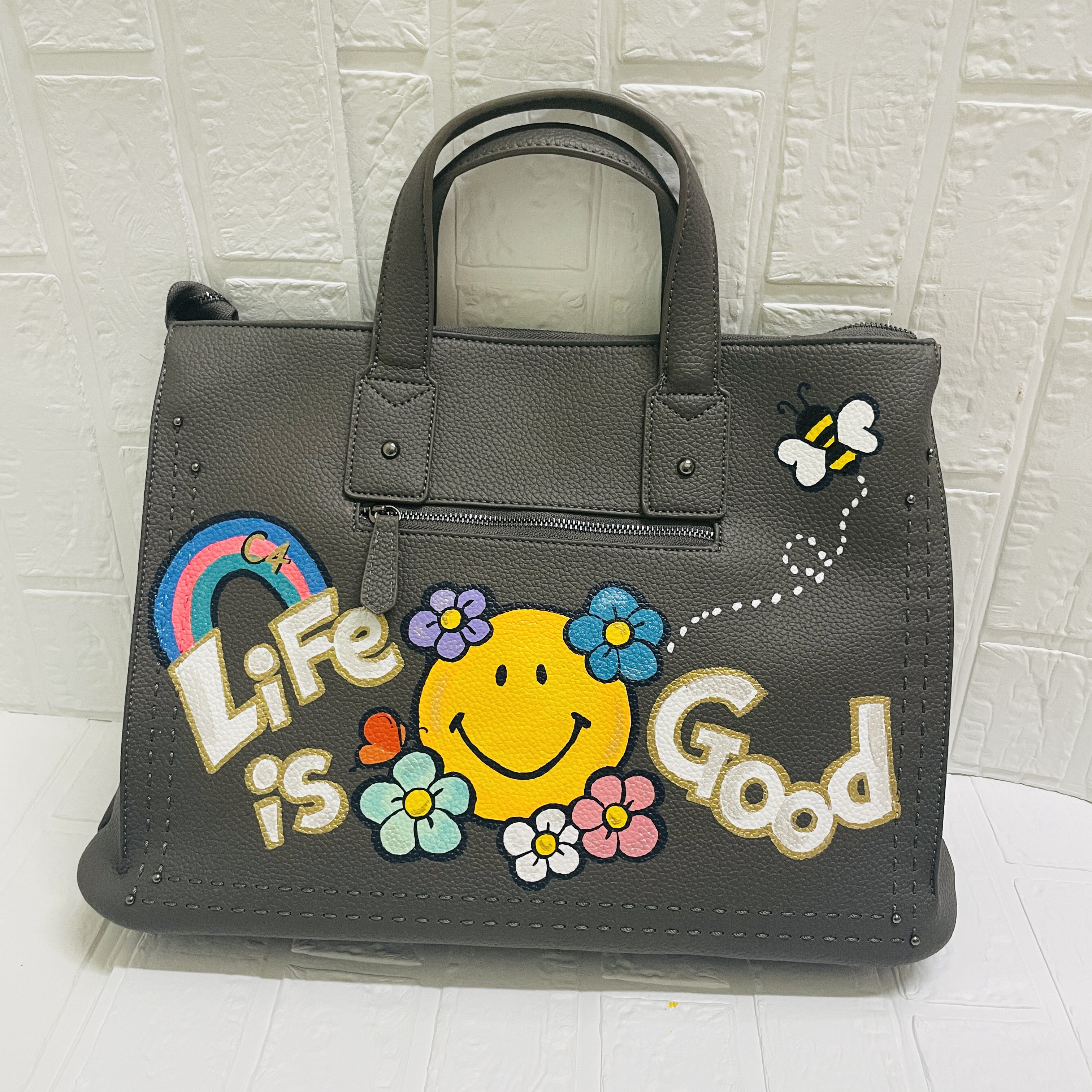 スマイリーペイントトート