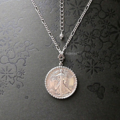 ウォーキングリバティ＊ 1943年＊ハーフダラー銀貨＊ペンダント