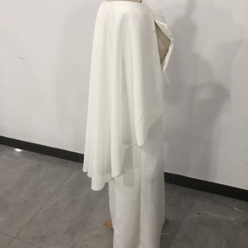 高品質！ ウエディングドレス ケープ風ドレス スリット オフショルダー  