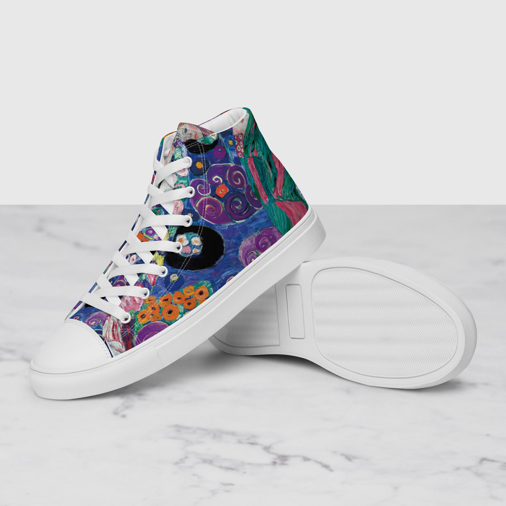【グスタフ・クリムト】～処女～　絵画シューズ/ハイカットスニーカー（ユニセックス）