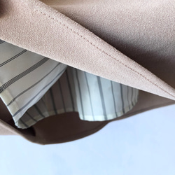 ピンクベージュのジャンパースカート(サロペットスカート)【フォーマル/くすみピンク/肩パールボタン】 14枚目の画像