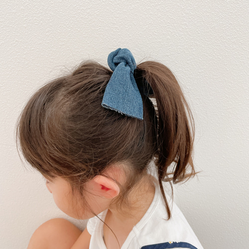 デニムリボンヘアゴム ヘアゴム RiBoNmaDe 通販｜Creema(クリーマ 