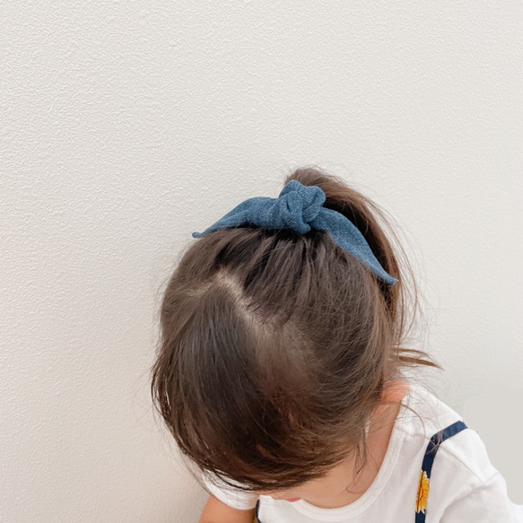 デニムリボンヘアゴム 8枚目の画像