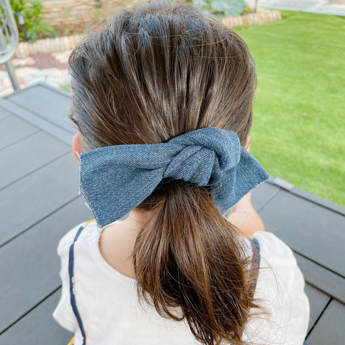 デニムリボンヘアゴム ヘアゴム RiBoNmaDe 通販｜Creema(クリーマ 