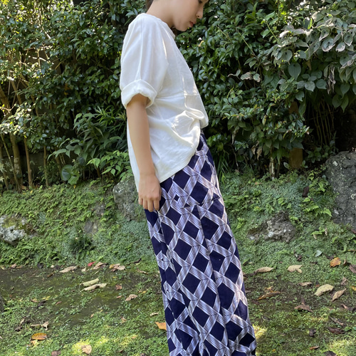 浴衣リメイクのワイドパンツ キュロット・ワイドパンツ 自然堂