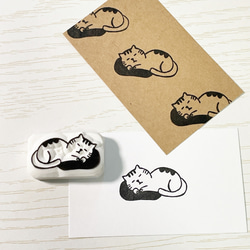 すやすや猫の消しゴムはんこ #86 はんこ・スタンプ こぶたのおみせ