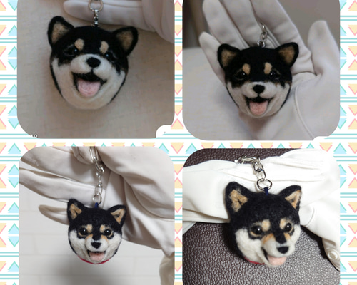 【ピックル】クリスマス ダックス 黒柴 羊毛フェルト キーホルダー ピックル様専用】クリスマス ダックス 黒柴 羊毛フェルト キーホルダー