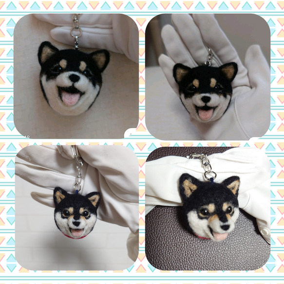 【ぷー】柴犬 豆柴 羊毛フェルト ストラップ ハンドメイド 豆柴 羊毛フェルト manahata 通販 17645537｜Creema(クリーマ)