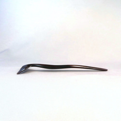 木簪 鯨のかんざし 木製 SKT/縞黒檀  防水 6枚目の画像