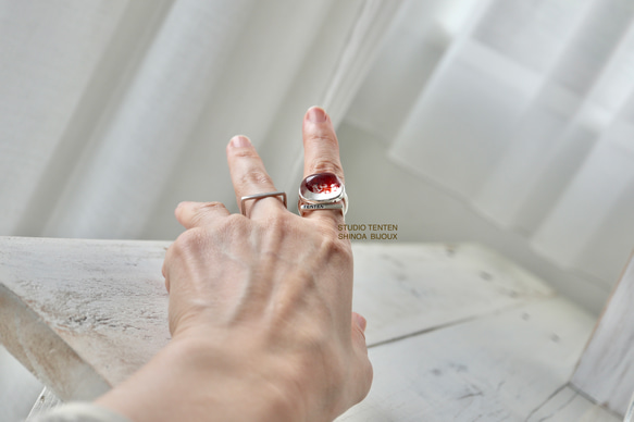 [flower fishのlimonite in quartz]ring 2枚目の画像