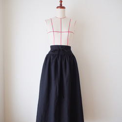 drawstring skirt-black- 1枚目の画像