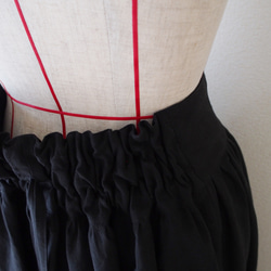 drawstring skirt-black- 6枚目の画像